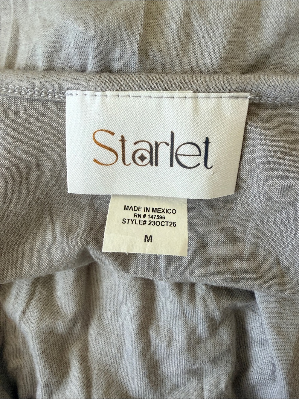 Starlet Gray Tunic Dress & Bobbie Brooks Printed Leggings Set M - Picture 11 of 14